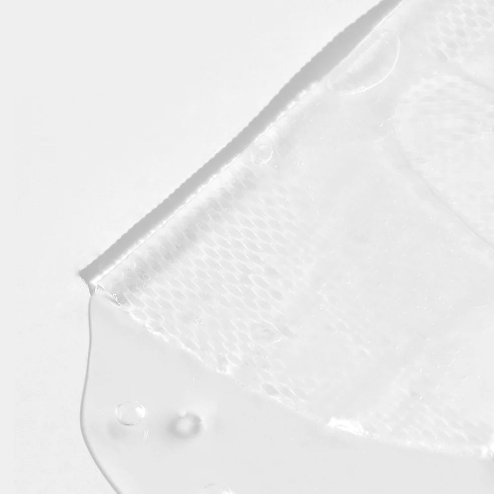 Geribbeld doorzichtig gelvel van het Mediheal Tea Tree masker
