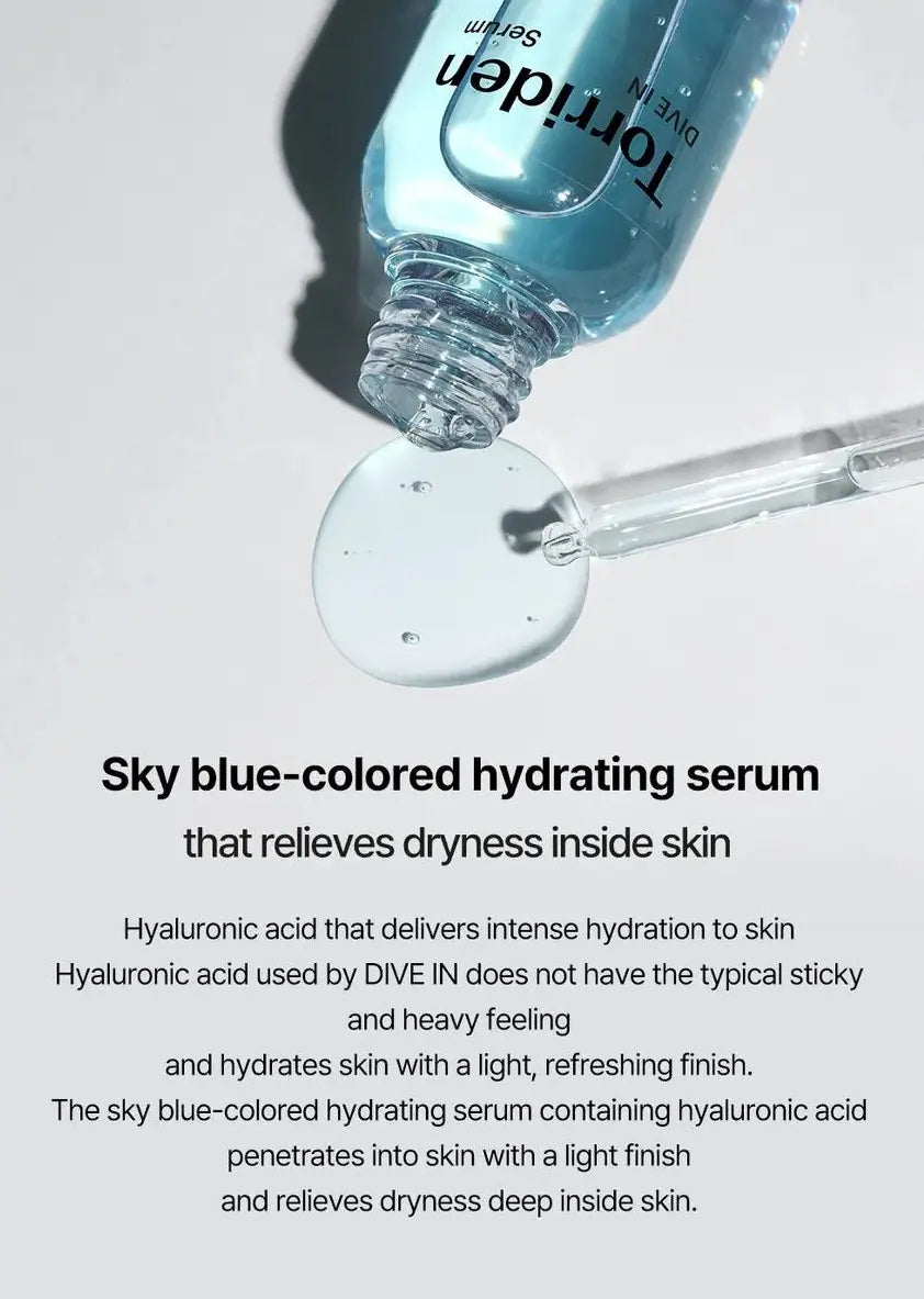 Torriden Dive In serum hydrateert diep en kalmeert de gevoelige huid