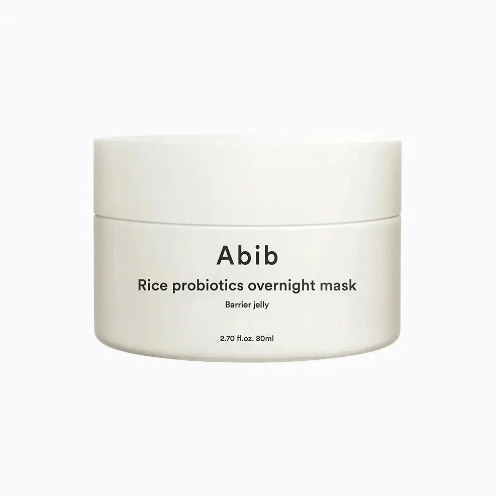 Abib Rice Probiotics Overnight Mask Barrier Jelly, witte pot van 80 ml