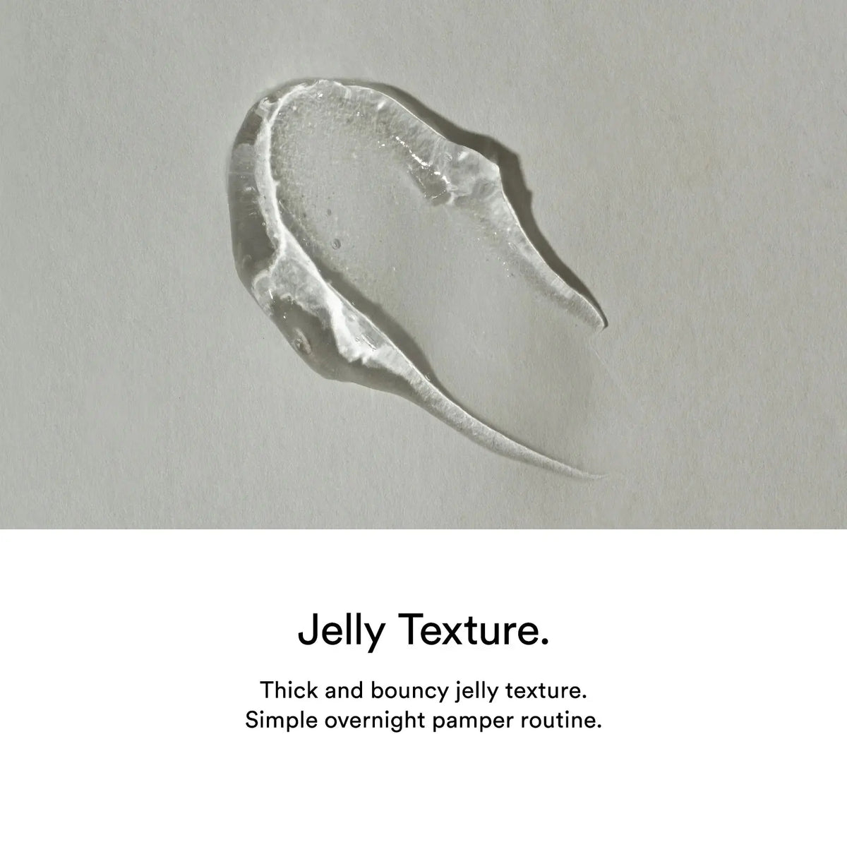 Dikke, verende jelly-textuur van de Abib Rice Probiotics Overnight Mask