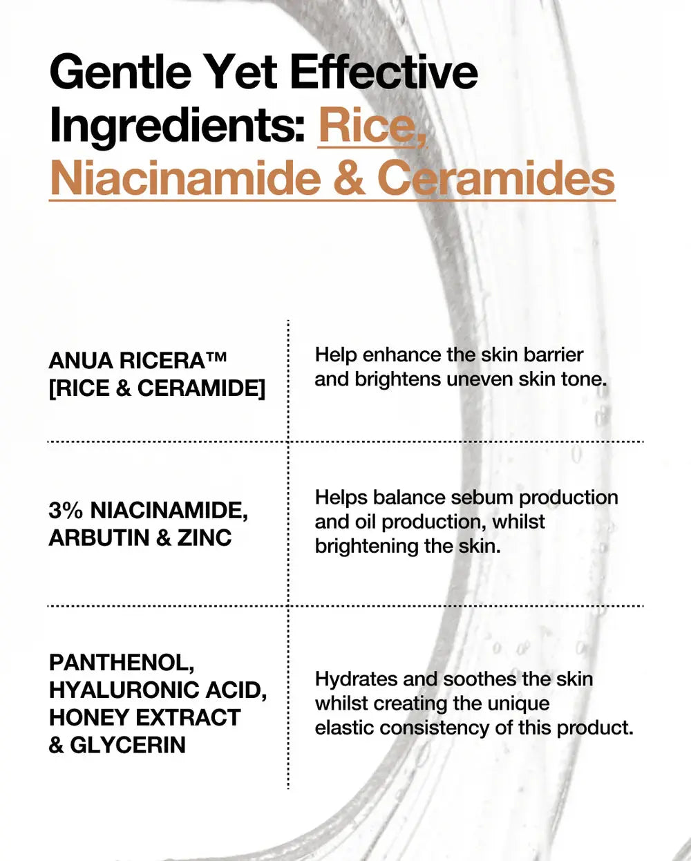Anua 7 Rice Ceramide Hydrating Barrier Serum met rijst, ceramiden, 3% niacinamide, arbutine en zink