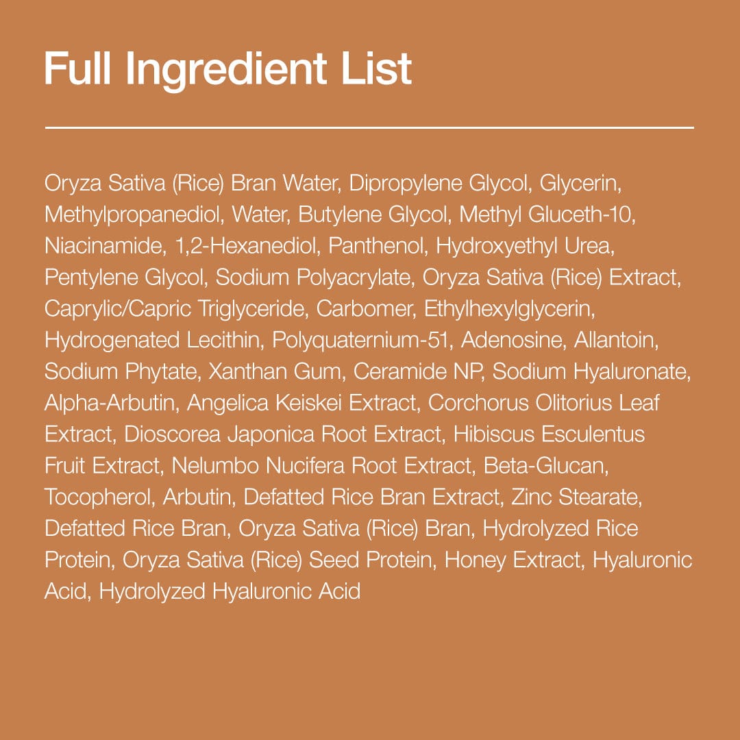 Anua 7 Rice Ceramide Hydrating Barrier Serum, volledige ingrediëntenlijst