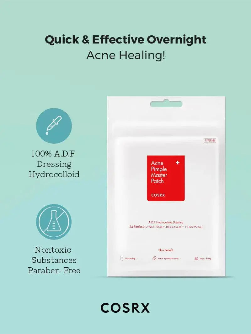 COSRX Acne Pimple Master Patch, hydrocolloïde pleisters voor 's nachts, zonder parabenen