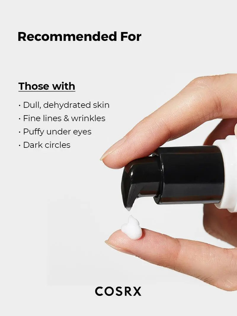 COSRX Advanced Snail Peptide Eye Cream aanbevolen bij fijne lijntjes, wallen en donkere kringen