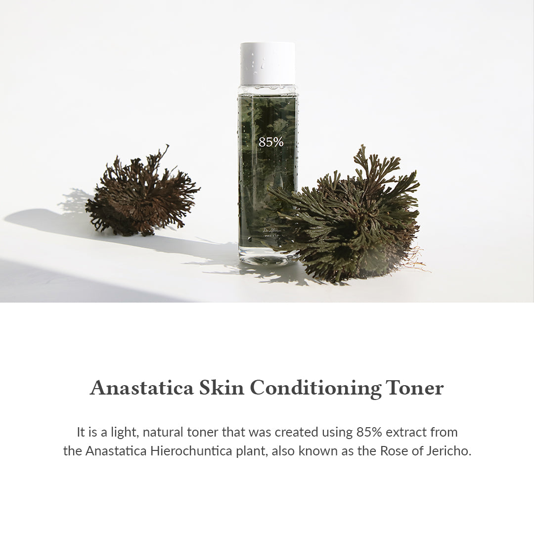 Dr.Althea Anastatica Skin Conditioning Toner naast de roos van Jericho