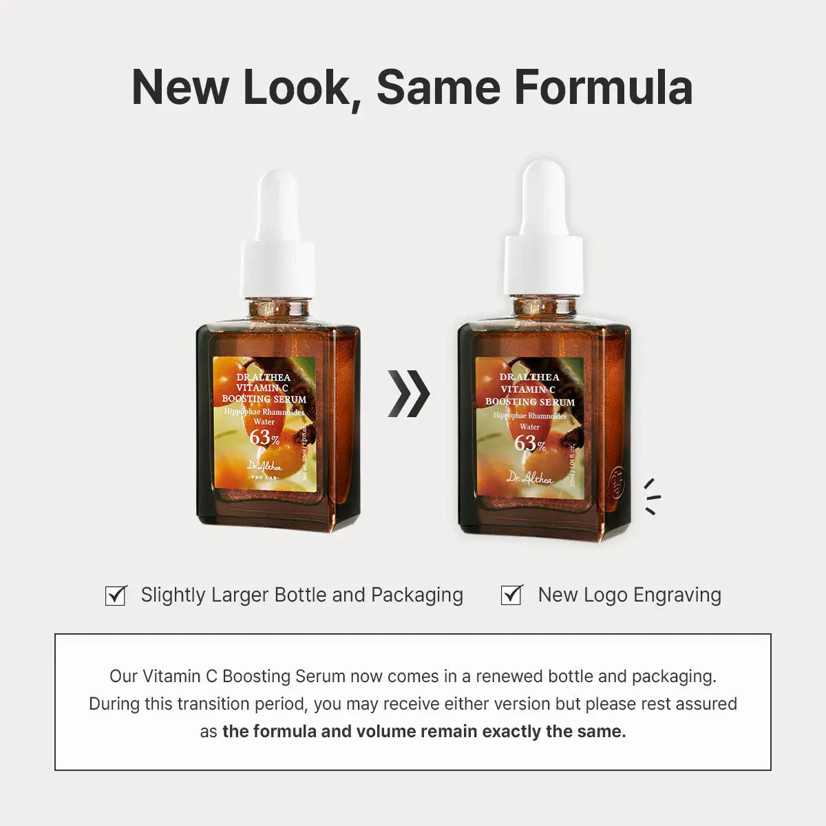 Dr.Althea Vitamin C Boosting Serum, nieuwe flacon met dezelfde formule