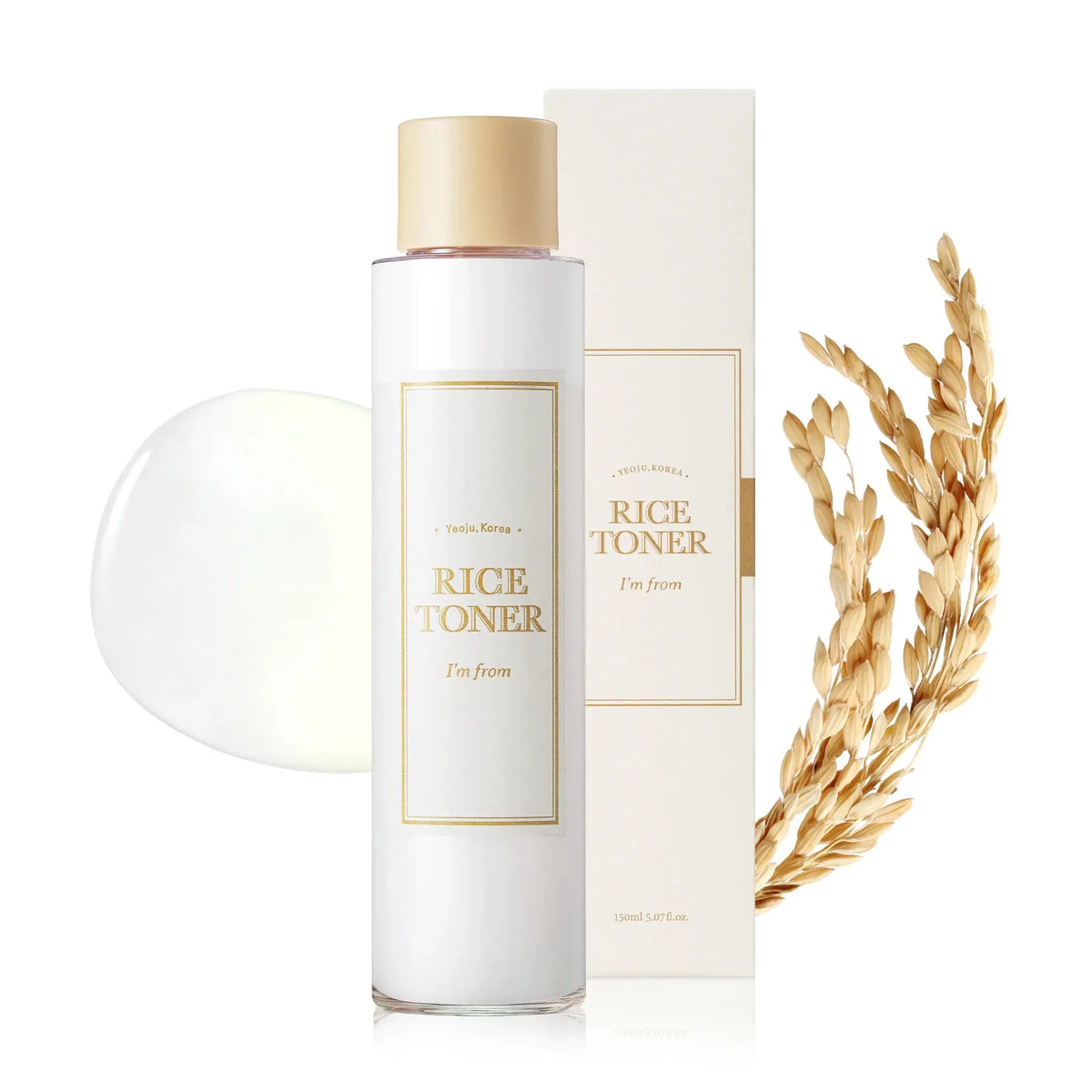 I'm from Rice Toner 150 ml, flacon met doosje en rijstaren