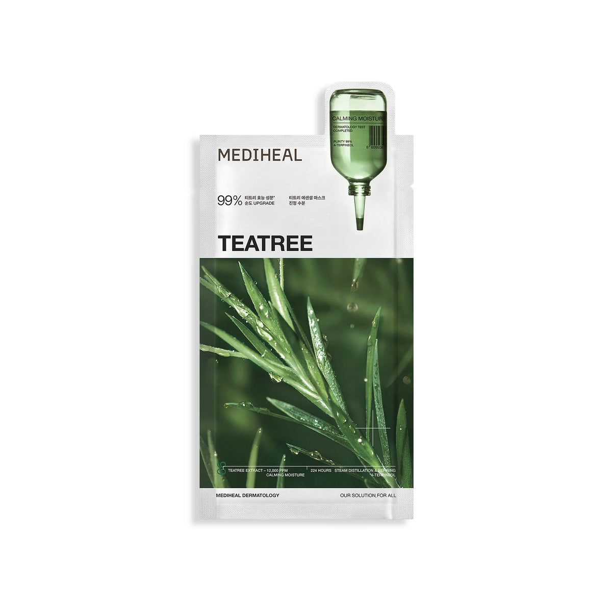 Mediheal Teatree Essential Mask Calming Moisture sachet met 12.000 ppm tea tree-extract