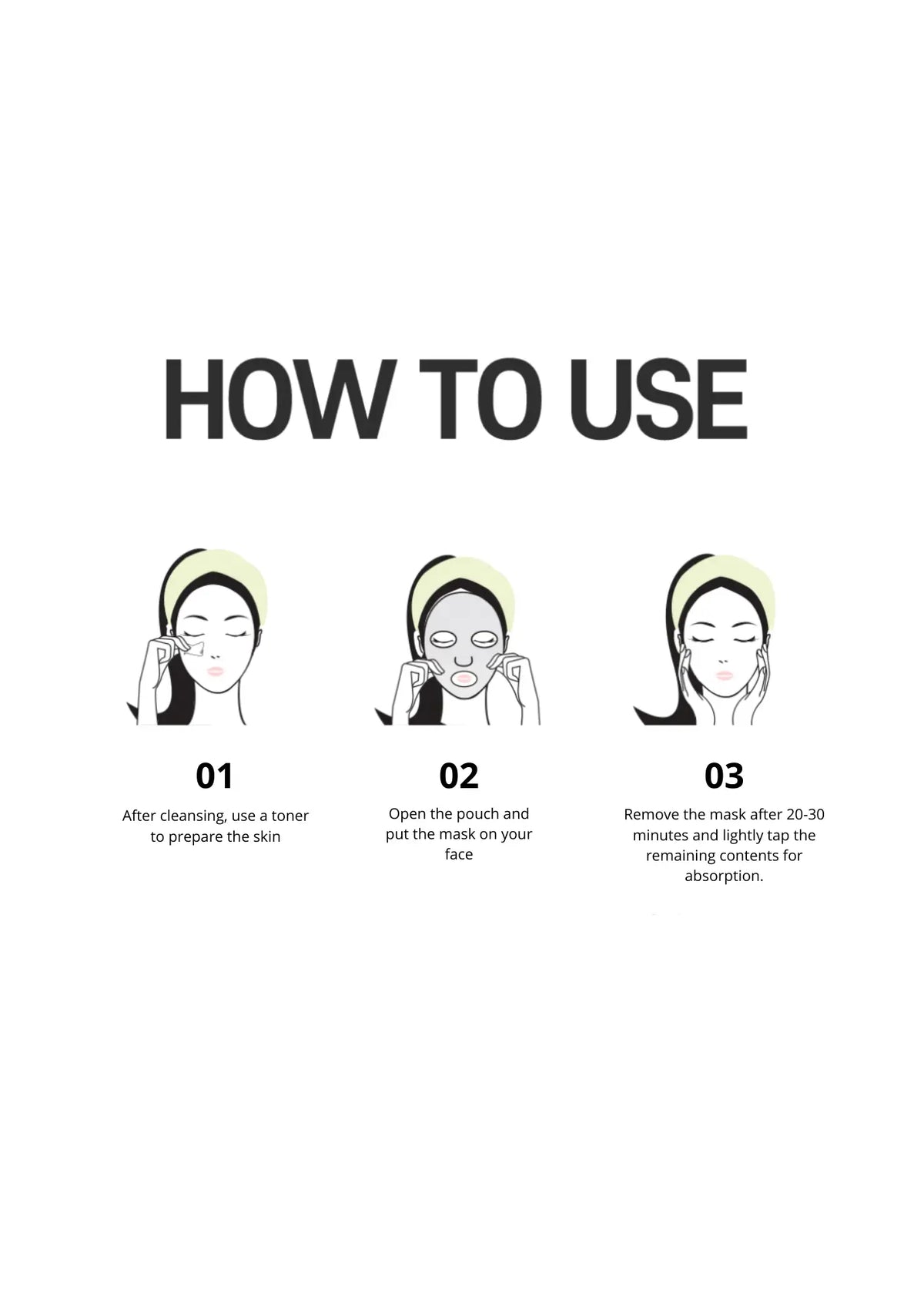 Pretty Skin Total Solution Essential Sheet Mask Pearl, zo gebruik je het sheetmasker in 3 stappen
