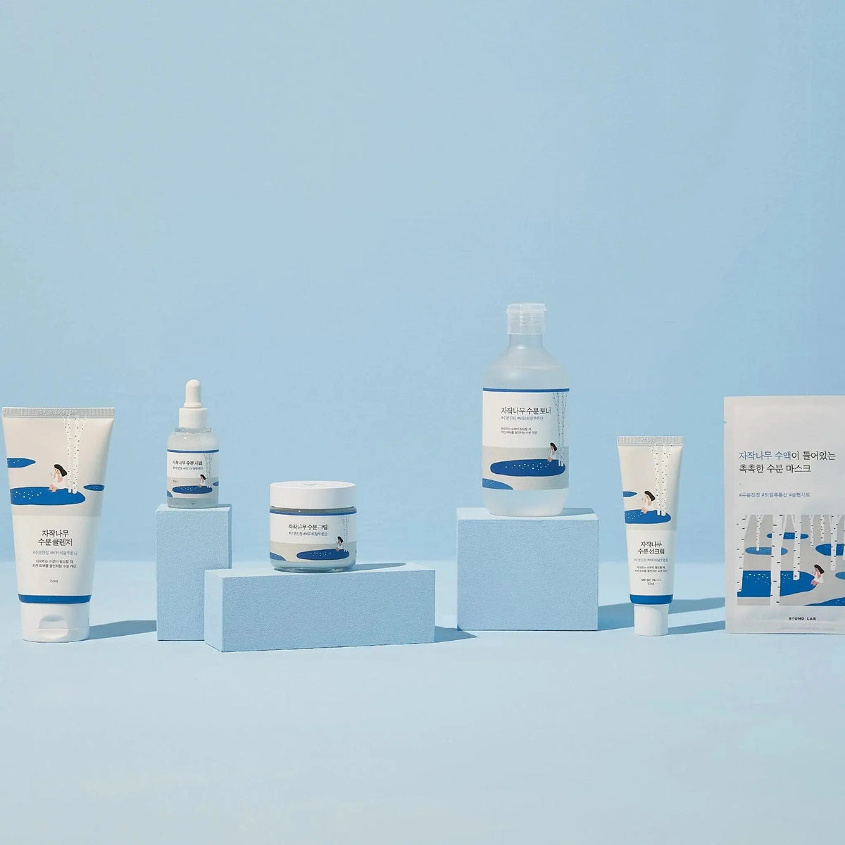 Round Lab Birch Juice Moisturizing Cream in de Birch Juice lijn met andere producten