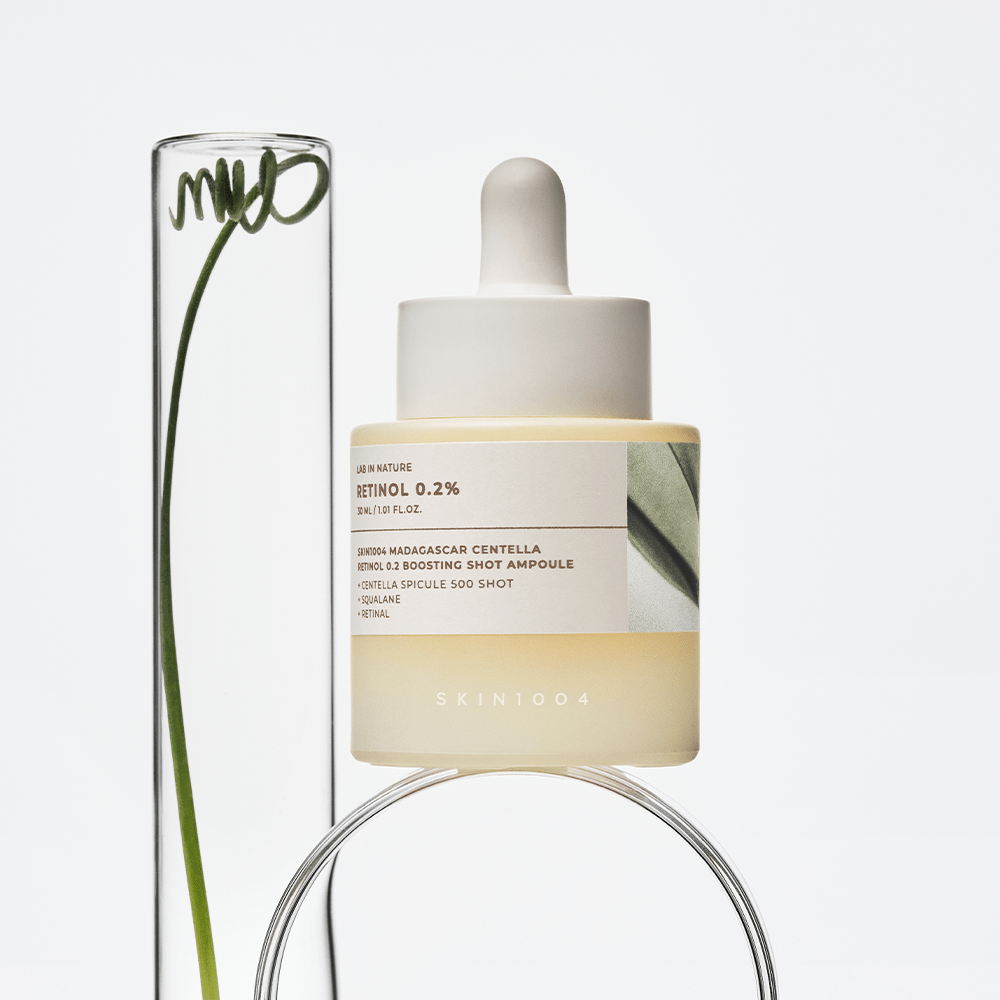 SKIN1004 Retinol 0.2 Boosting Shot Ampoule met centella-blad en glazen ring
