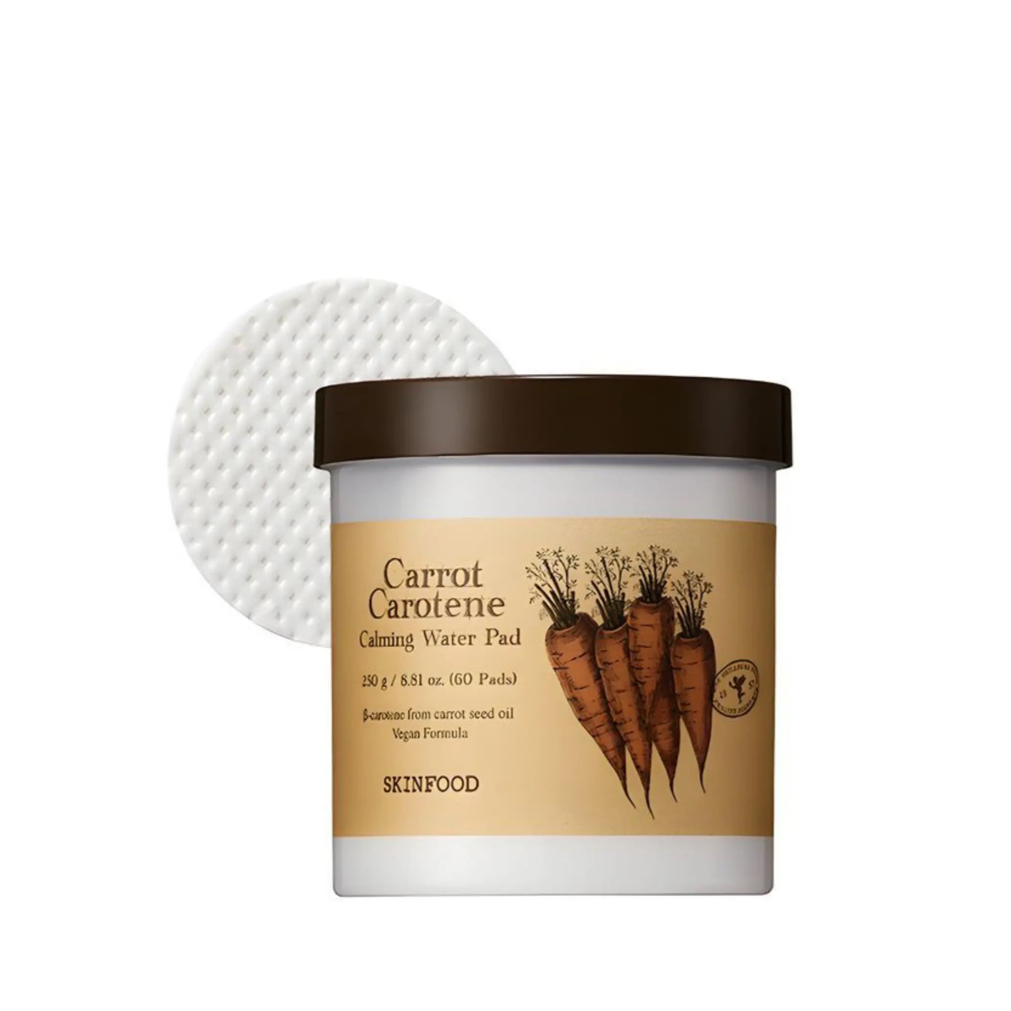 SKINFOOD Carrot Carotene Calming Water Pad toner pads voor gevoelige huid
