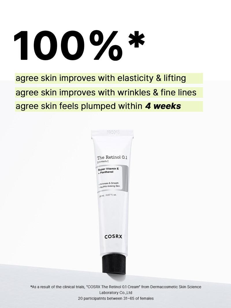 Gebruikerstevredenheid over de COSRX The Retinol 0.1 Cream: elasticiteit, rimpels en vollere huid