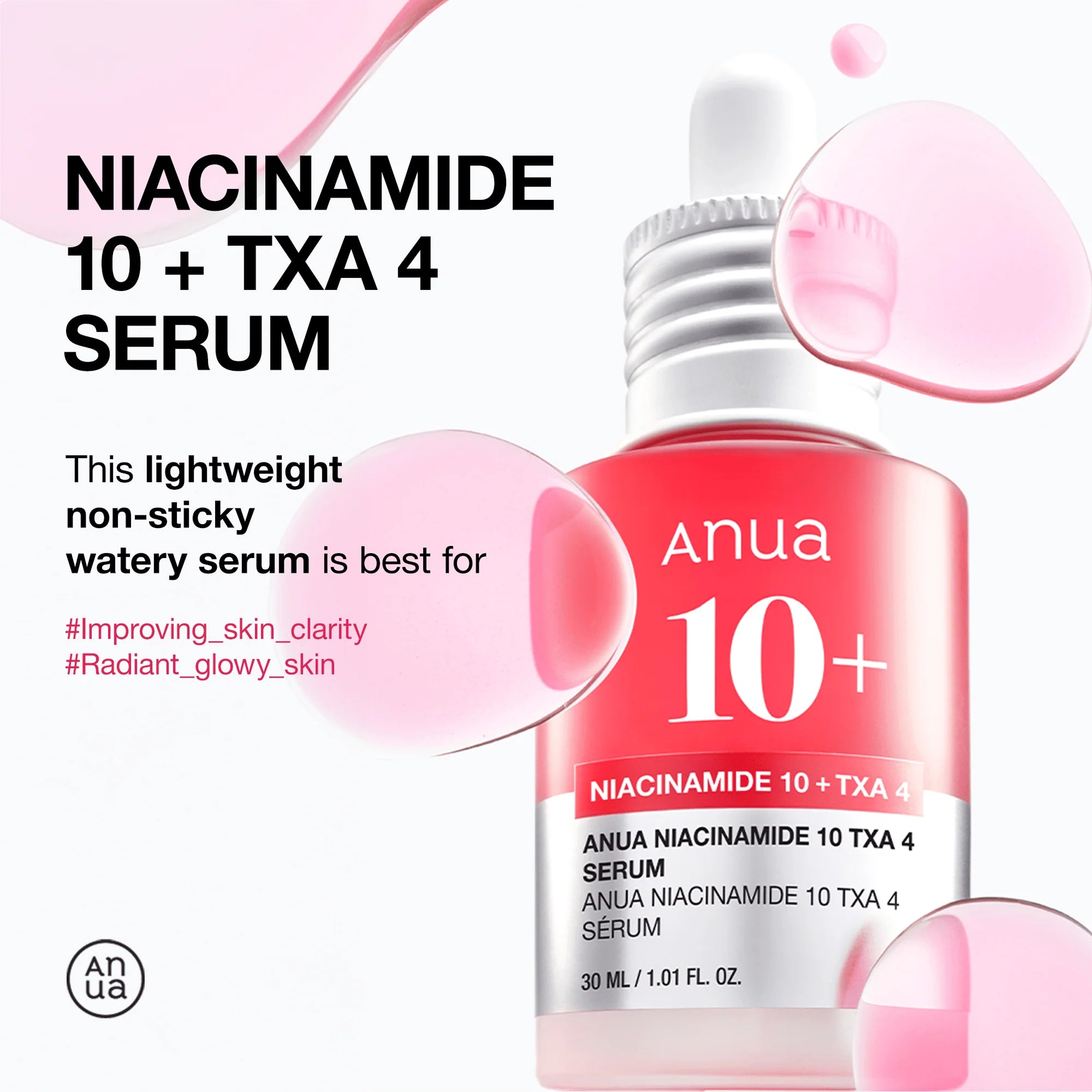 Anua Niacinamide 10 TXA 4 Serum - lichtgewicht waterig serum voor stralende huid