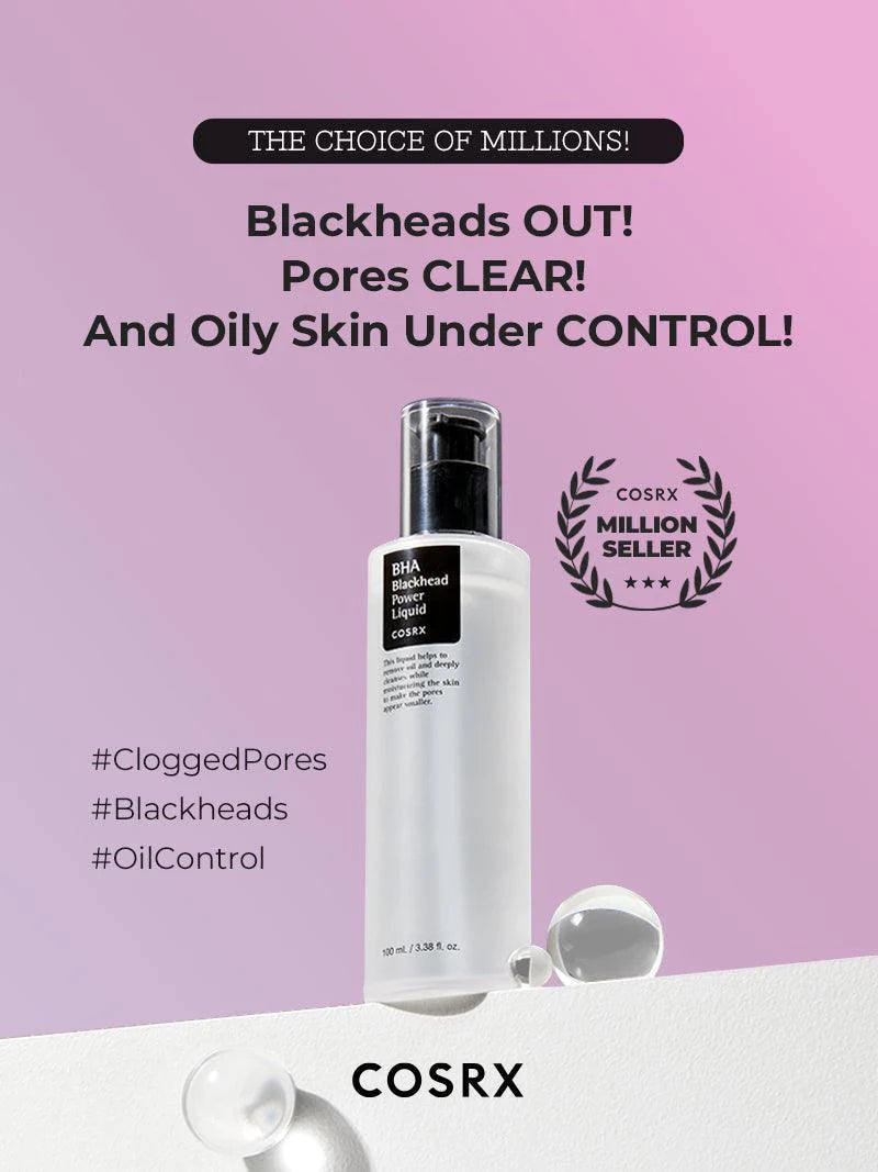 COSRX - BHA Blackhead Power Liquid 100ml - Korean Skincare -Nashwa