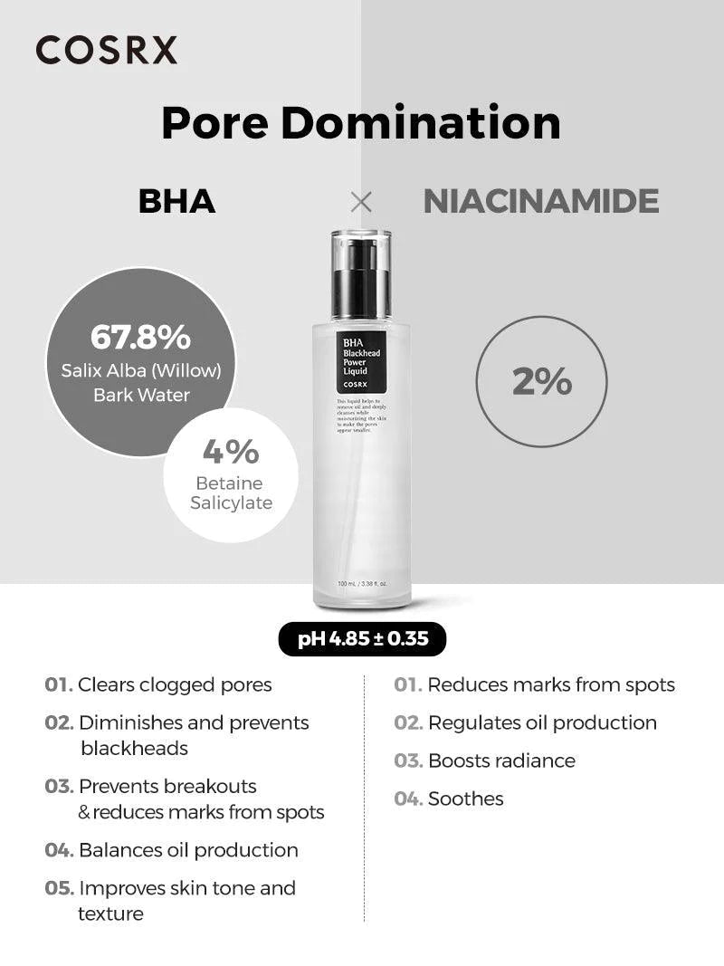 COSRX - BHA Blackhead Power Liquid 100ml - Korean Skincare -Nashwa