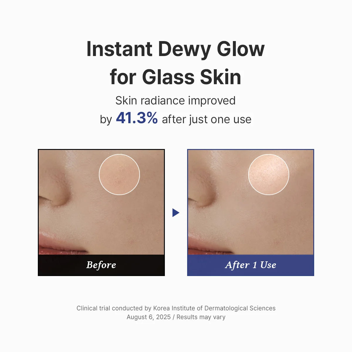 Testresultaat van Dr. Althea: 41,3 procent meer glans na één keer gebruik van de Aqua Marine Jelly Mist