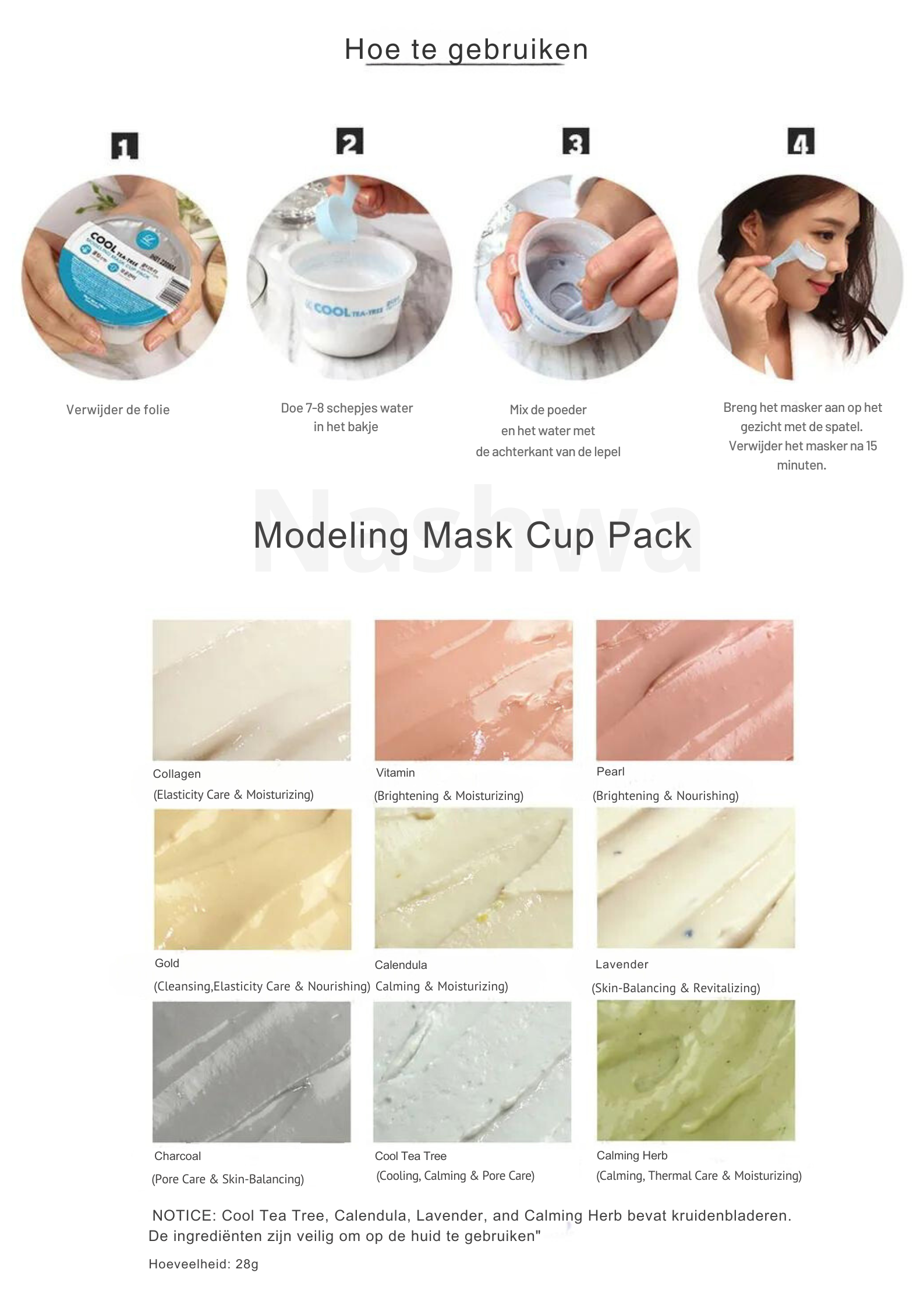 LINDSAY - Modeling Mask Cup Pack Calendula 28g - Korean Skincare - Nashwa