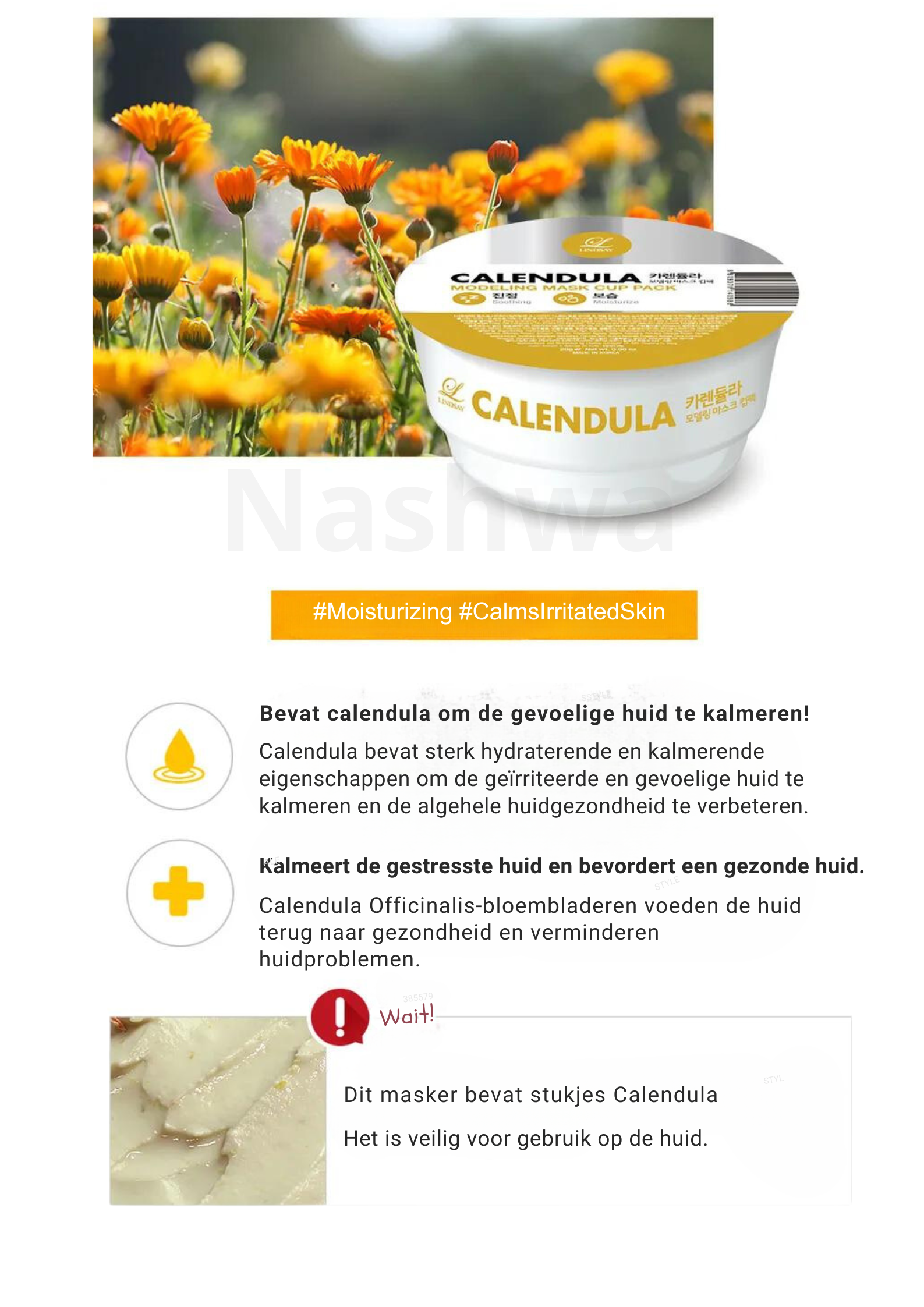 LINDSAY - Modeling Mask Cup Pack Calendula 28g - Korean Skincare - Nashwa