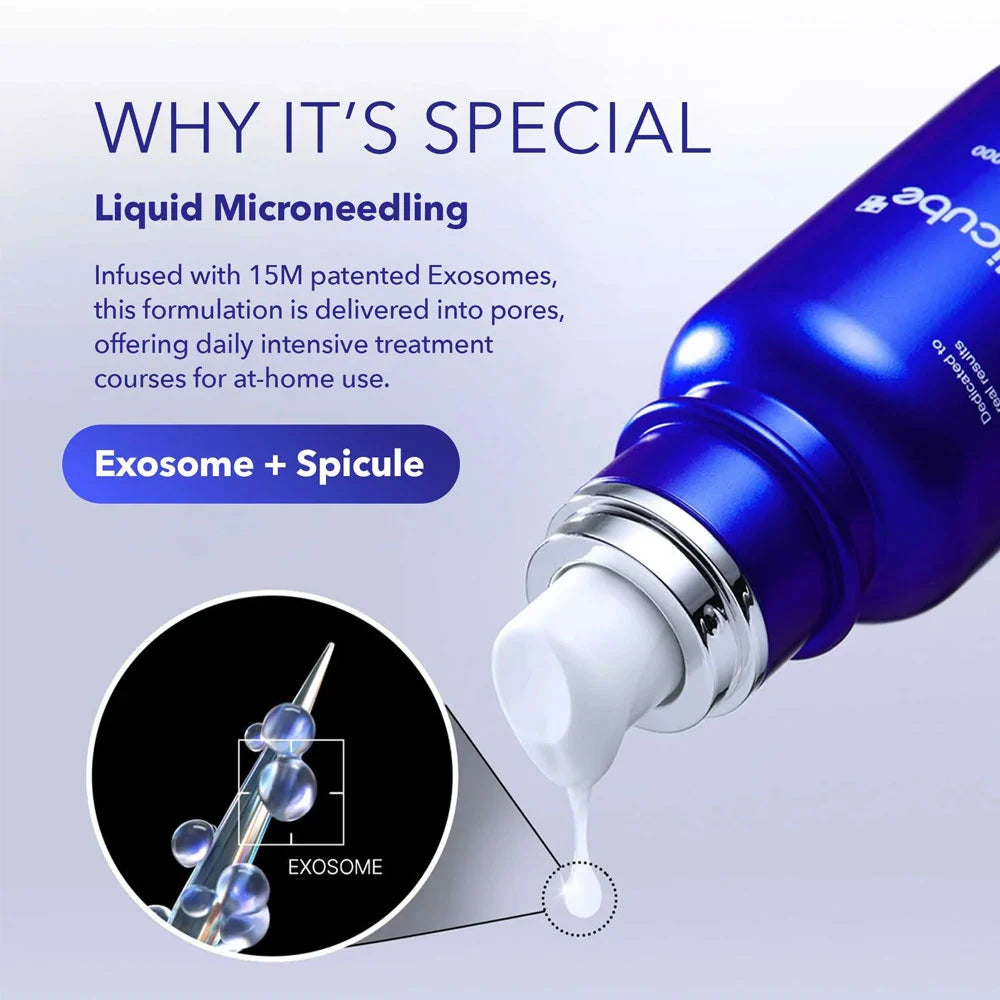 Medicube Exosome Shot werkt als vloeibare microneedling met 15 miljoen exosomen en spicules