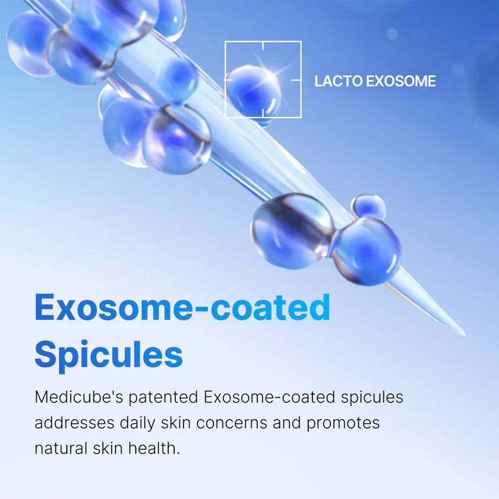 Exosoom-gecoate spicules van Medicube met lacto-exosomen uit Lactobacillus