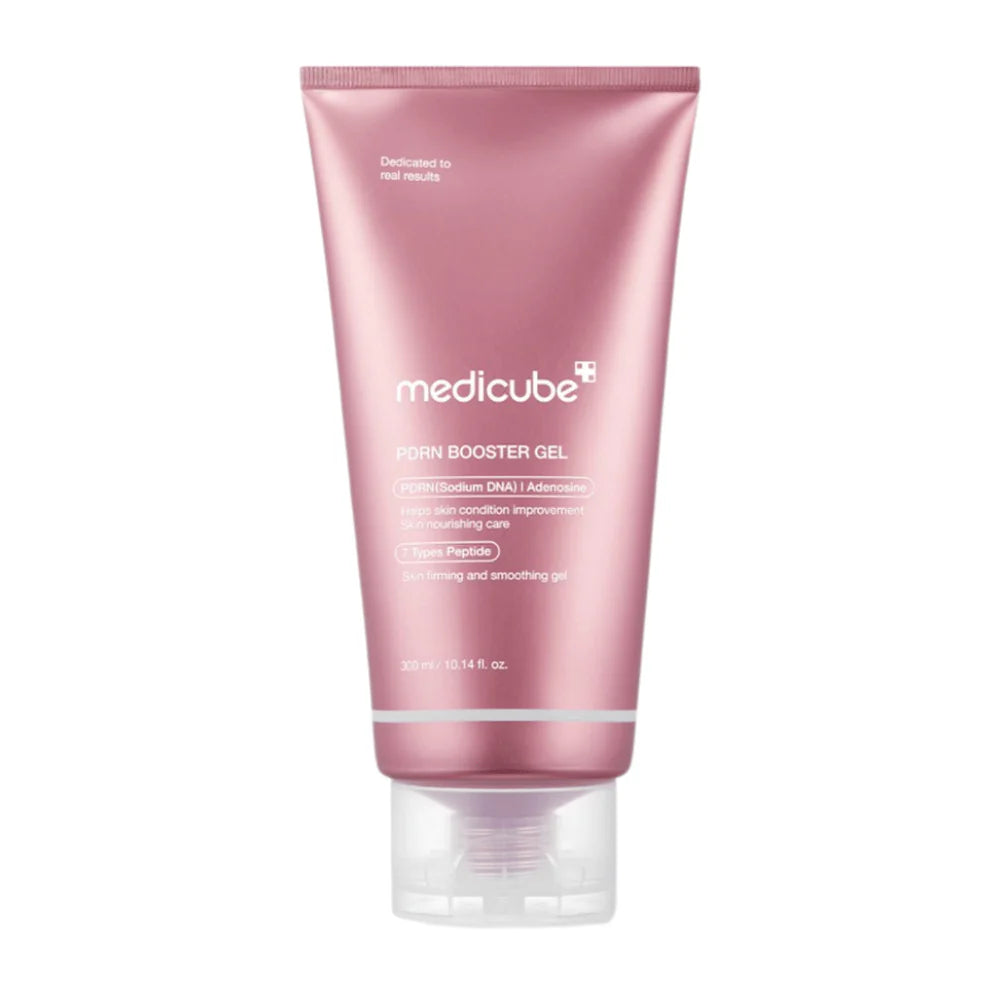 Medicube PDRN Booster Gel tube van 300 ml met salmon PDRN en zeven peptiden