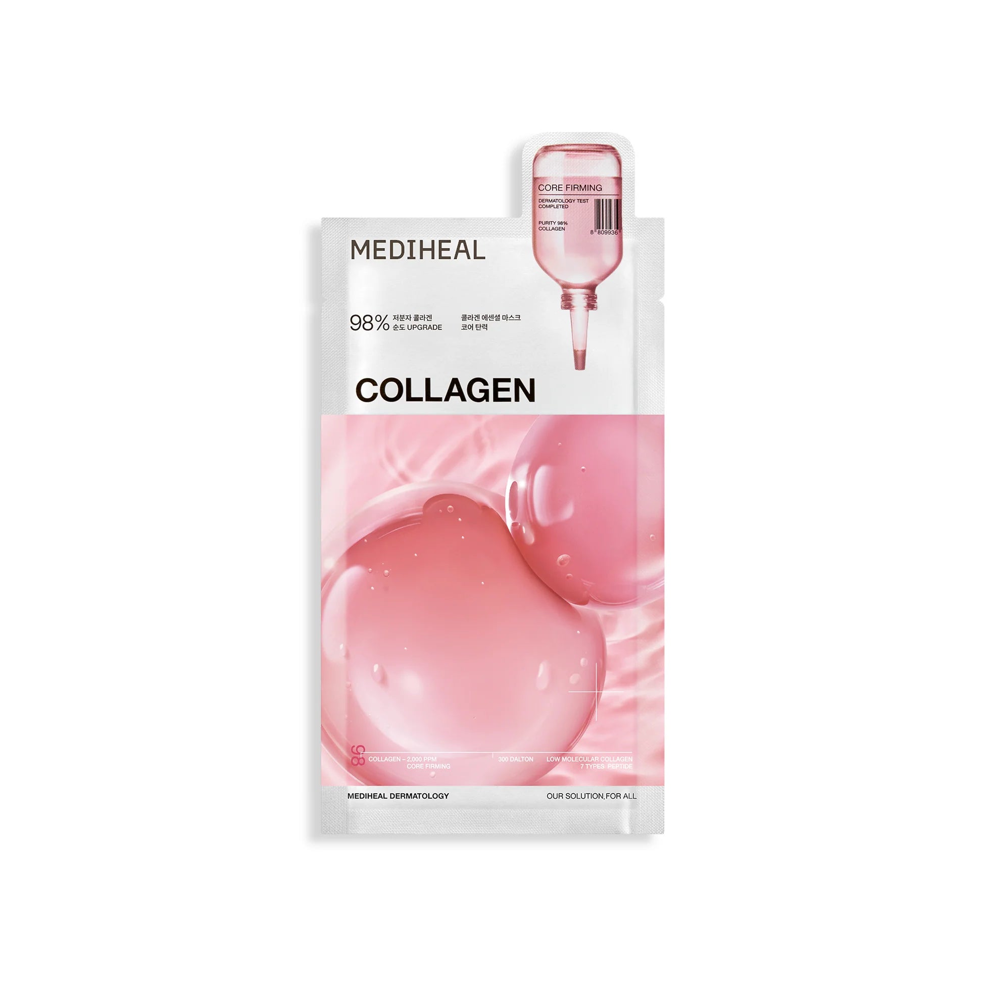 Mediheal Collagen Essential Mask Core Firming sachet met 2.000 ppm plantaardig collageen