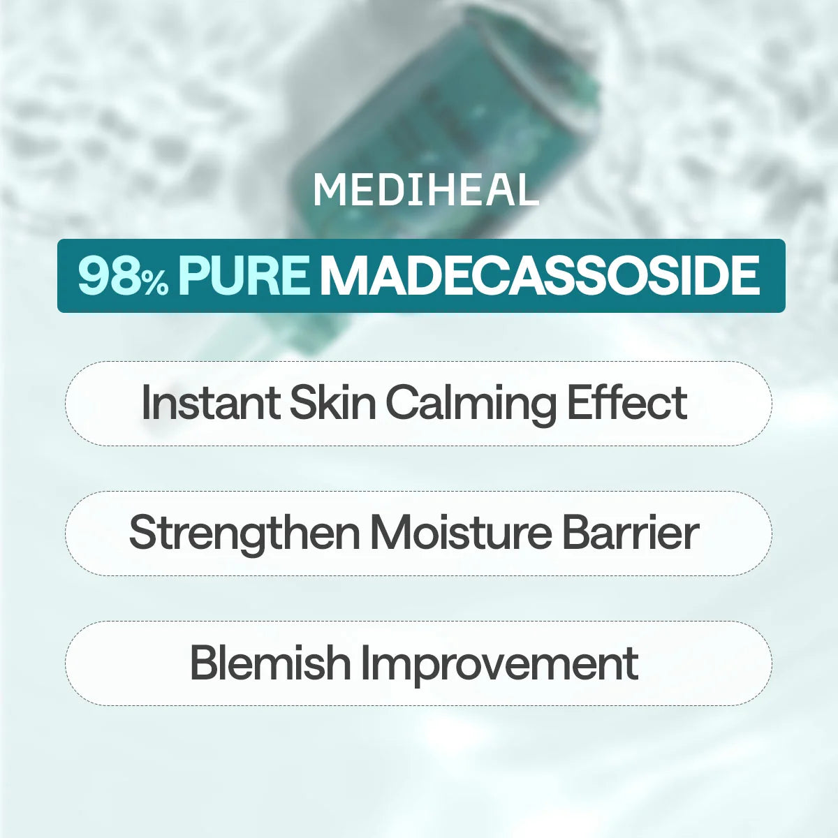 Kalmerende werking, barrièreversterking en post-acne verzorging van het Madecassoside masker