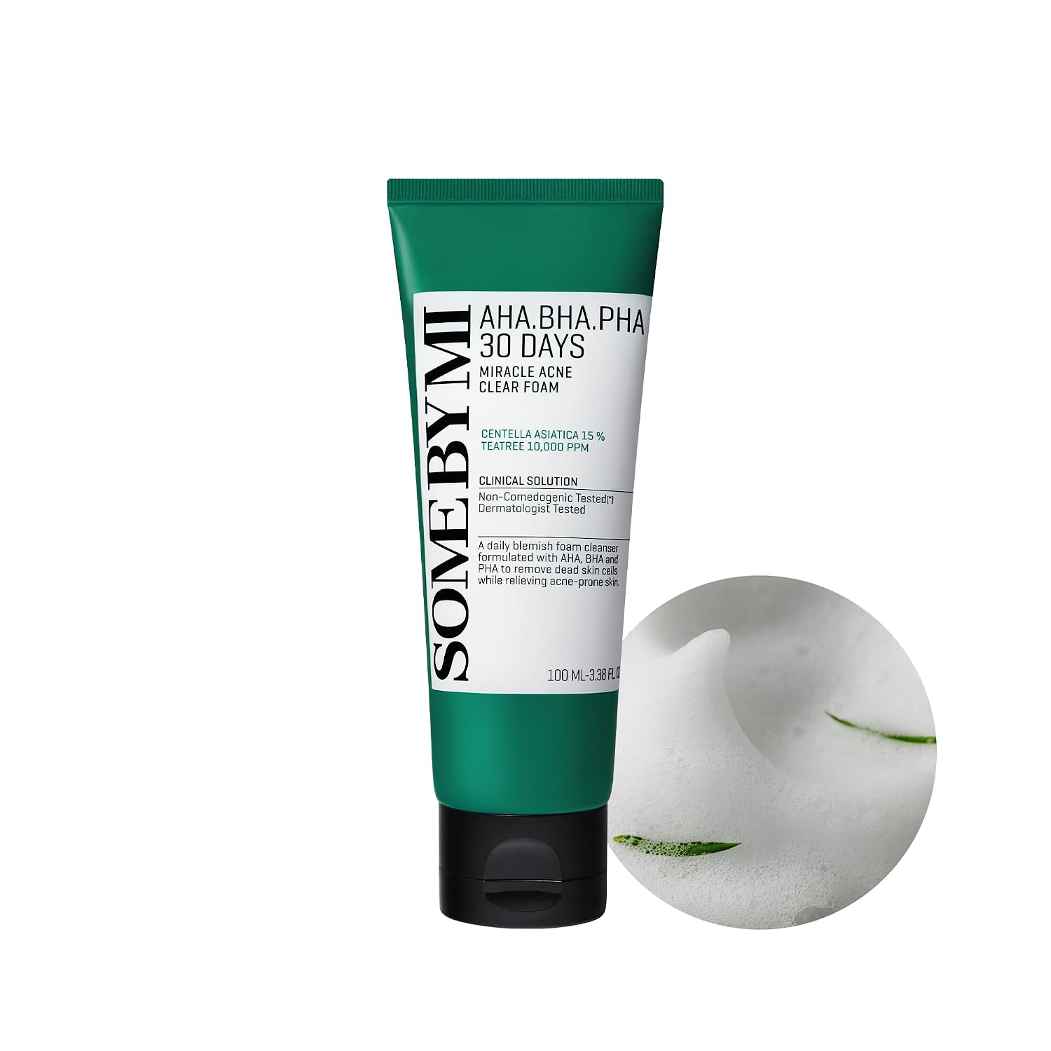 Some By Mi AHA BHA PHA 30 Days Miracle Acne Clear Foam 100ml met schuimtextuur
