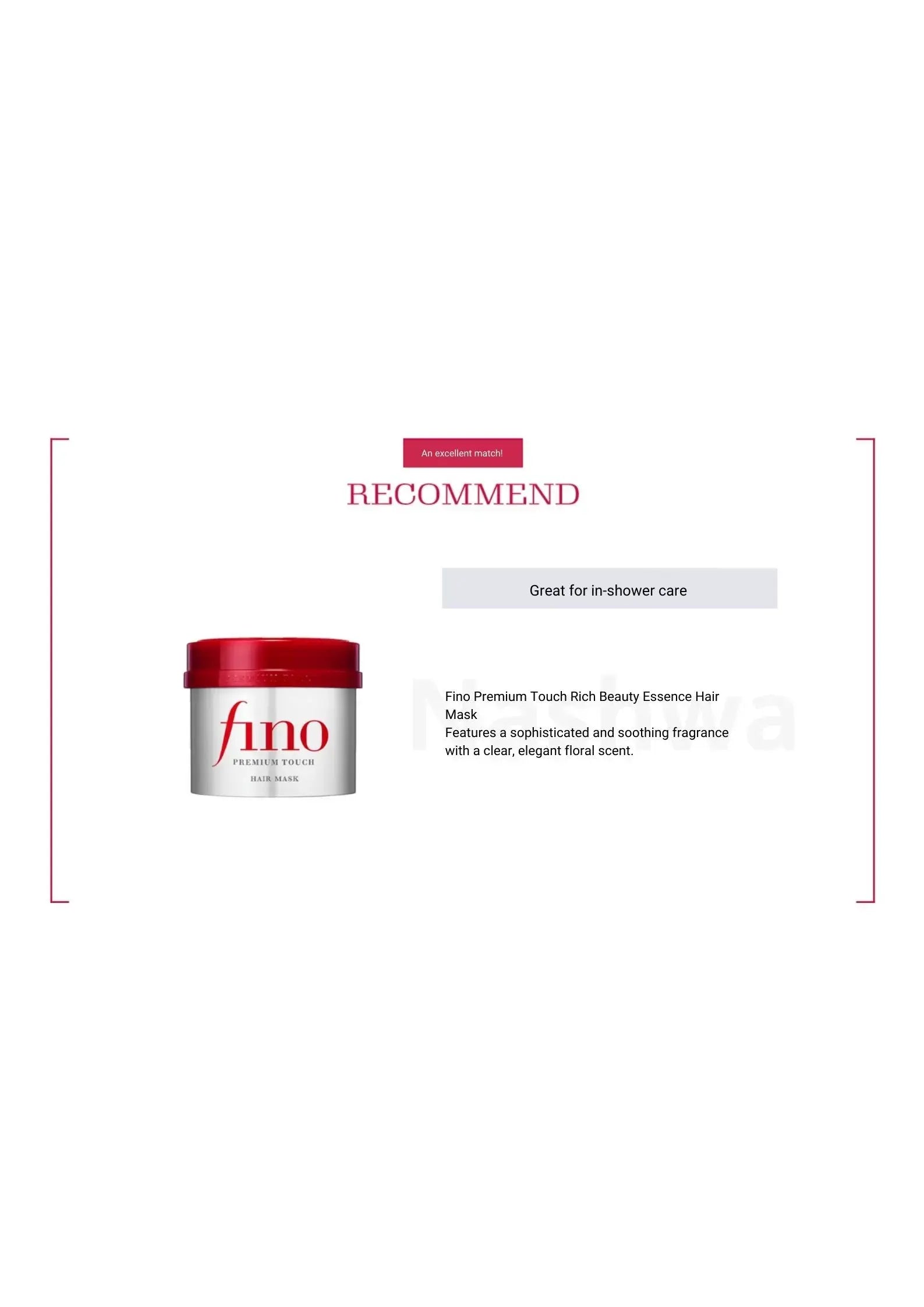Shiseido Fino Premium Touch Hair Mask aanbevolen voor in-douche haarverzorging