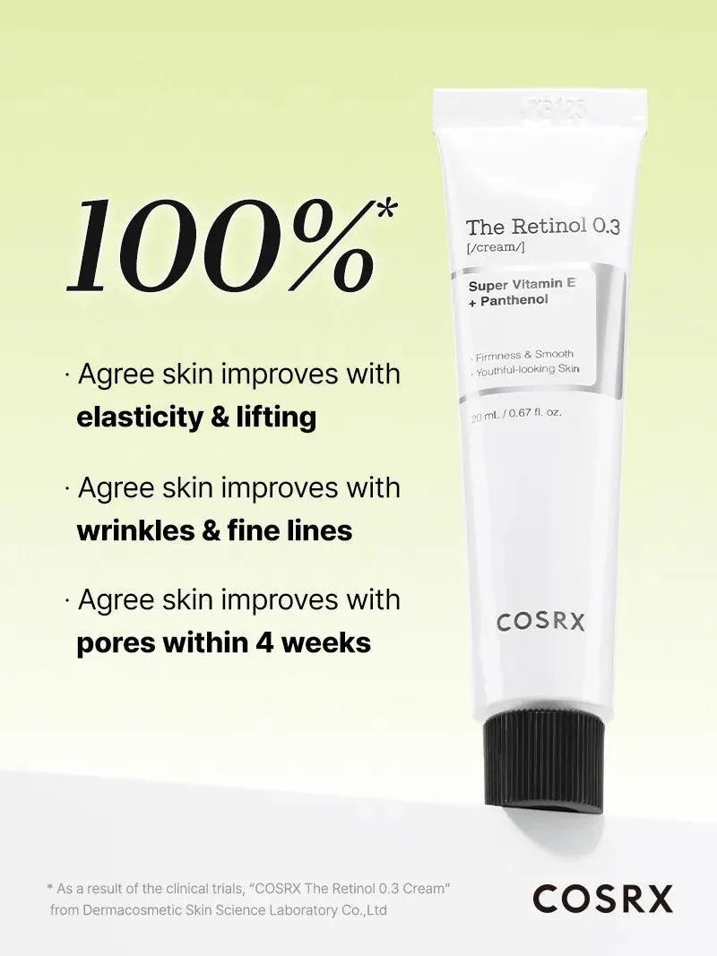 Gebruikerstevredenheid over de COSRX The Retinol 0.3 Cream: elasticiteit, rimpels en poriën