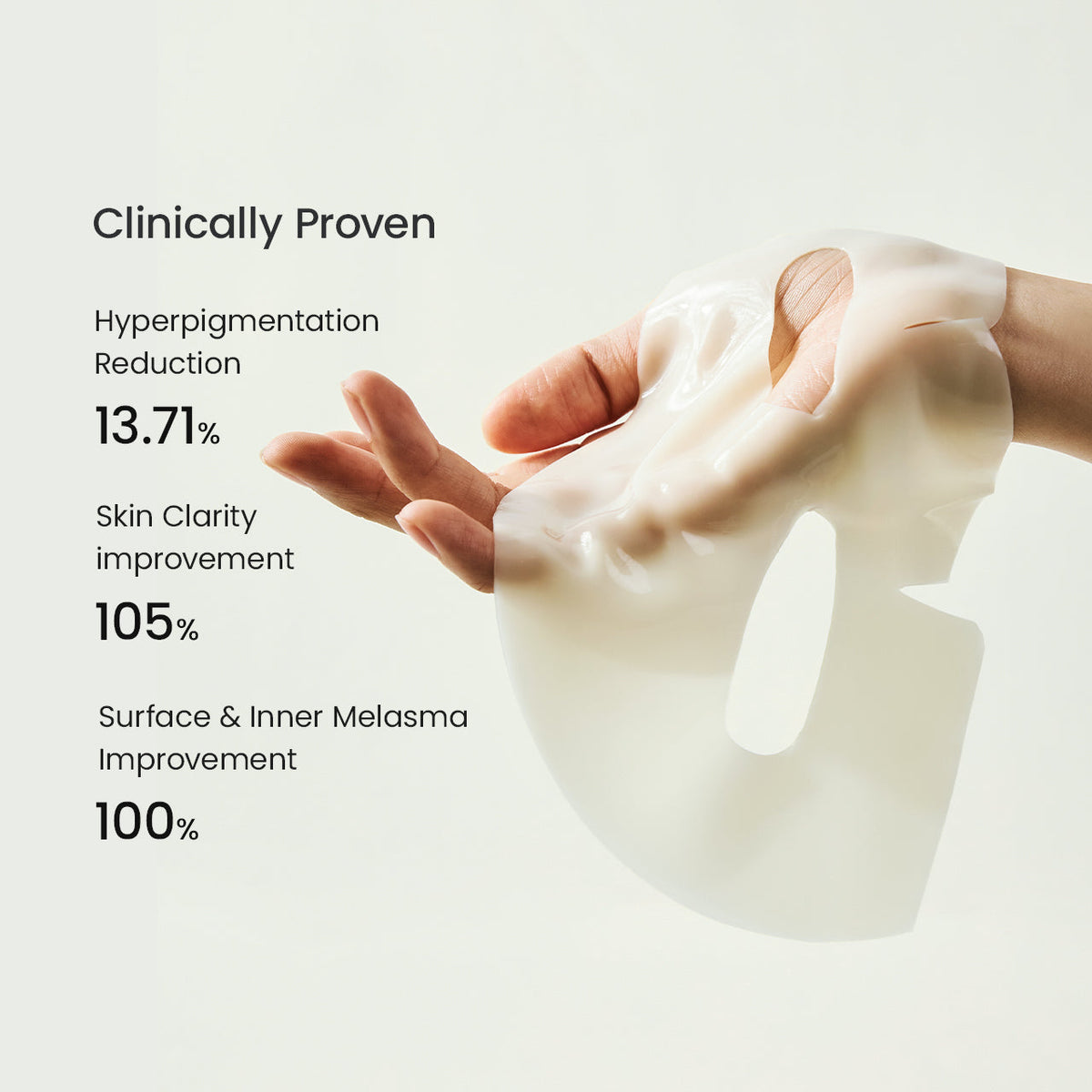 Door het merk geteste resultaten van het Biodance Radiant Vita Niacinamide masker