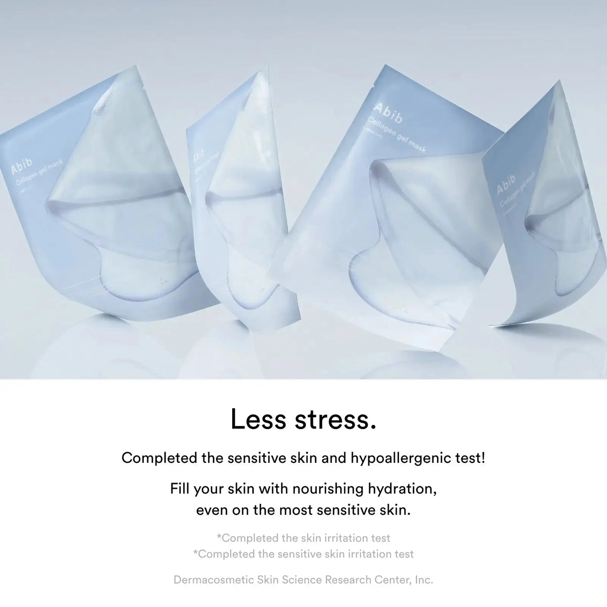 Meerdere Abib Collagen Gel Masks, getest op de gevoelige huid