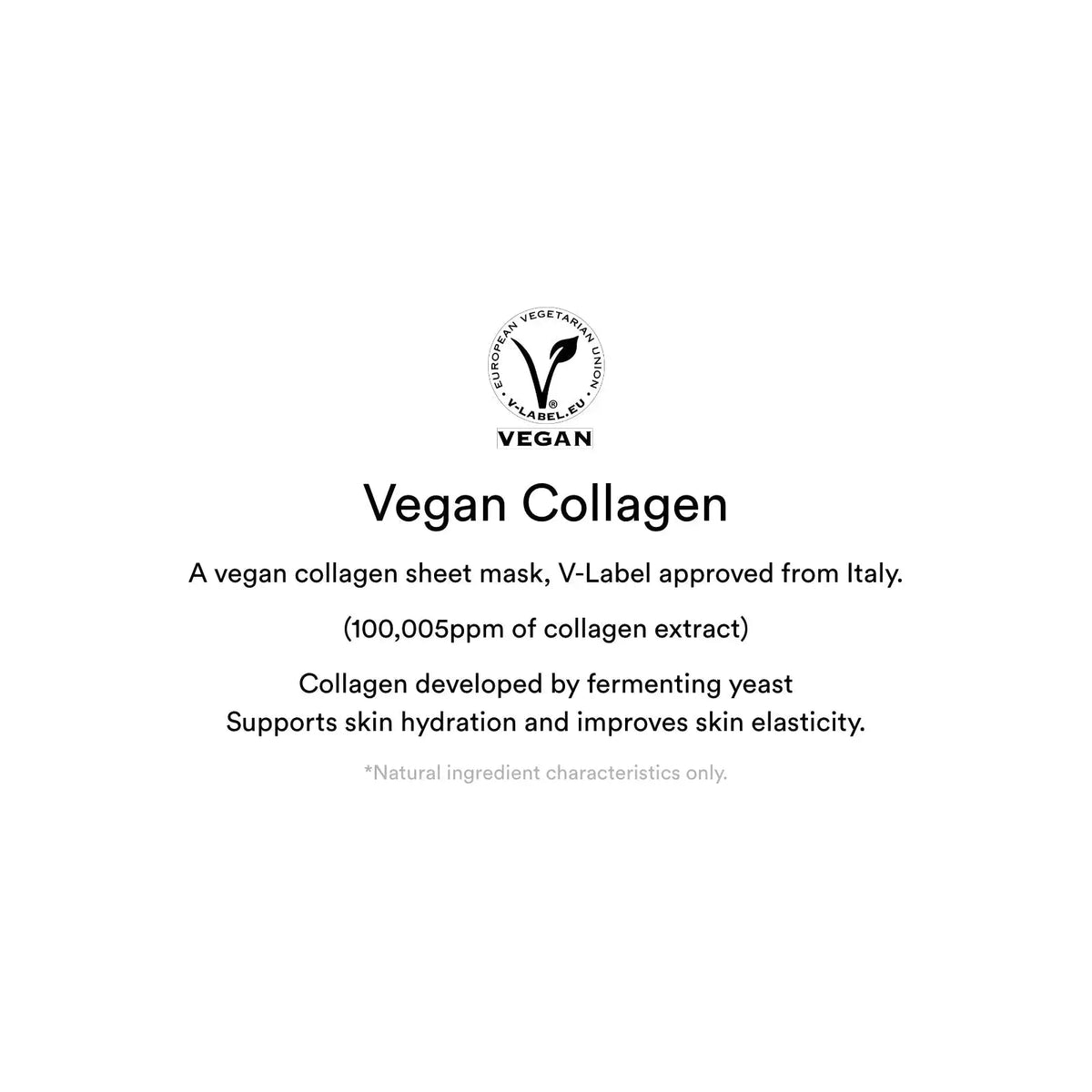 Vegan collageen (100.005 ppm) in de Abib Collagen Gel Mask, met V-Label