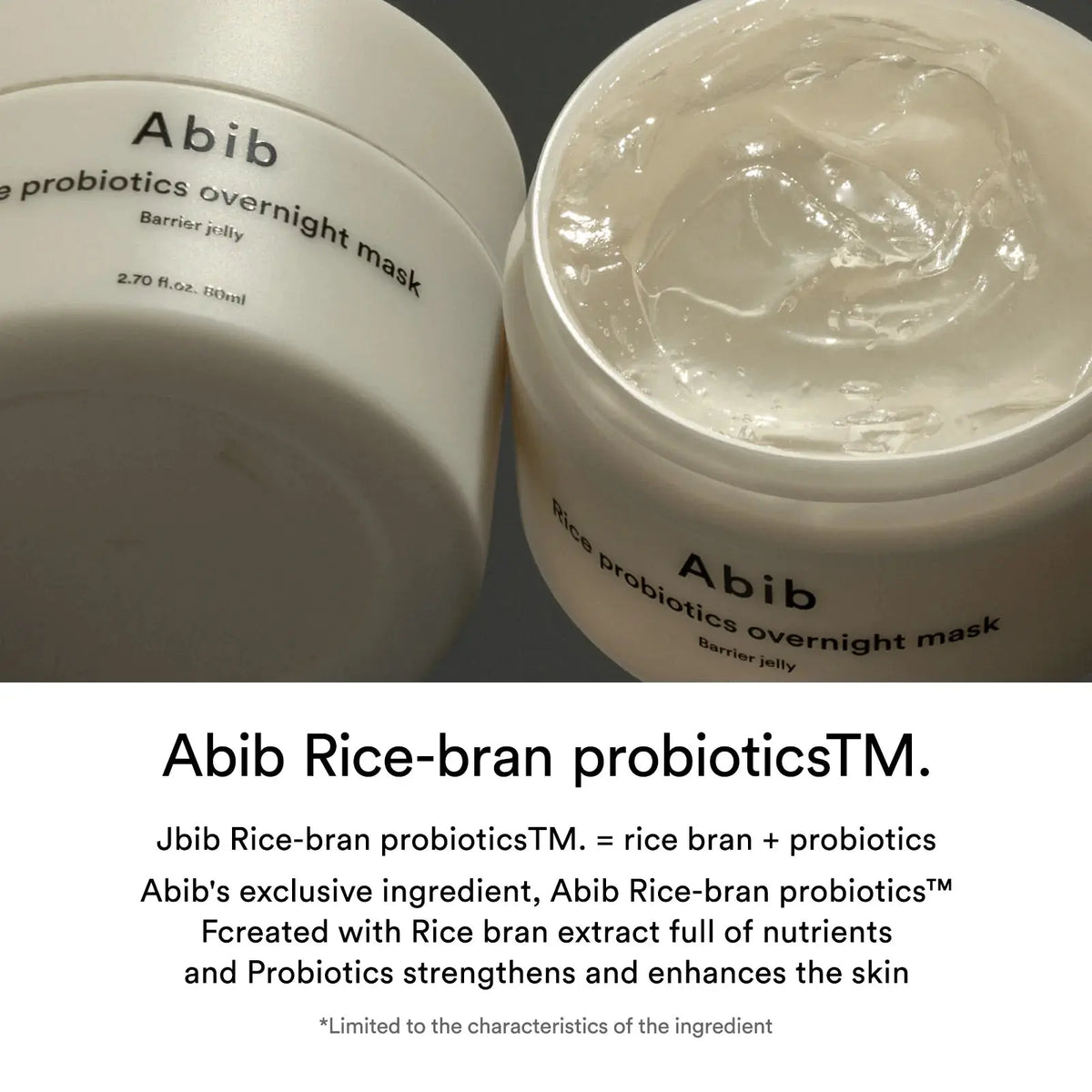 Open pot Abib Rice Probiotics Overnight Mask met rijstzemelen en probiotica