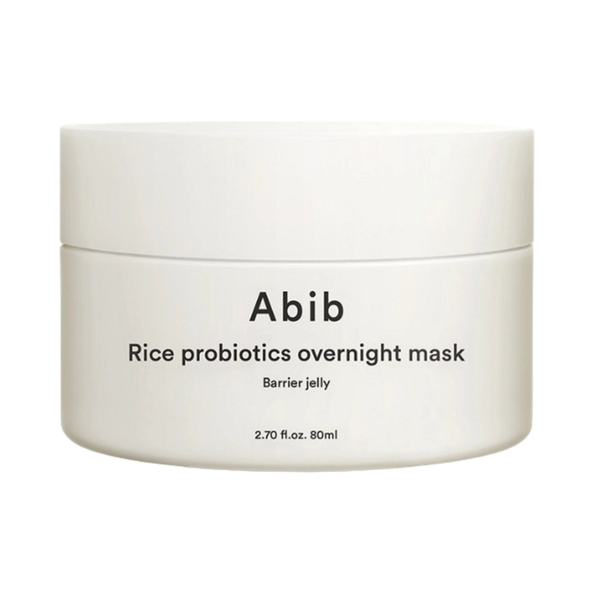 Abib Rice Probiotics Overnight Mask Barrier Jelly, witte pot van 80 ml