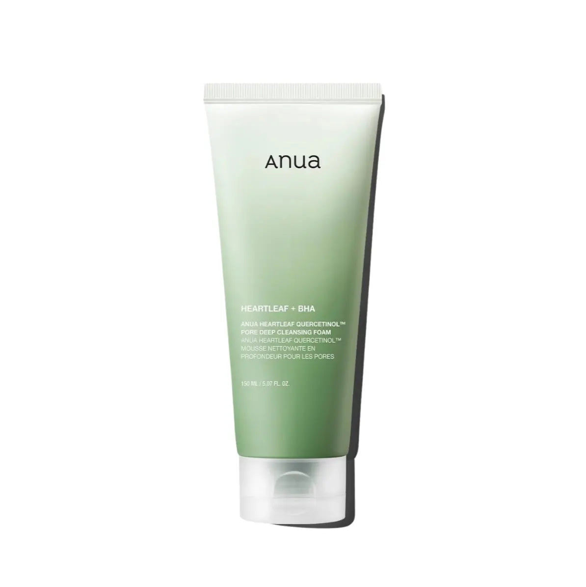 Anua Heartleaf Quercetinol Pore Deep Cleansing Foam 150 ml in groene tube