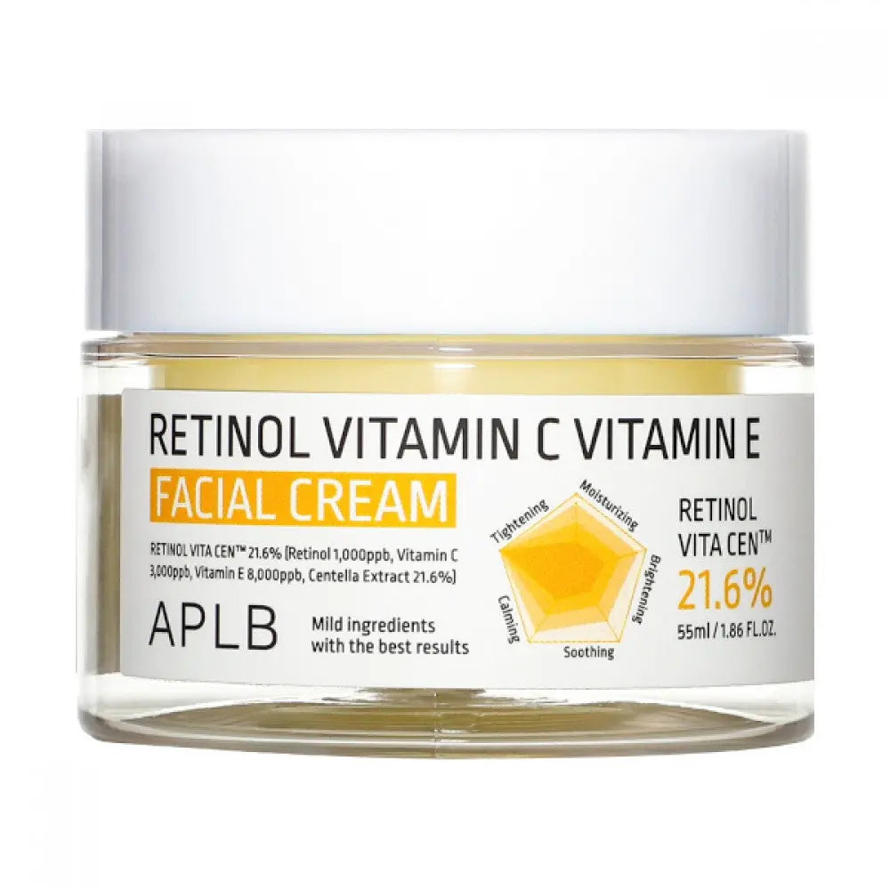 APLB Retinol Vitamin C Vitamin E Facial Cream 55 ml in pot