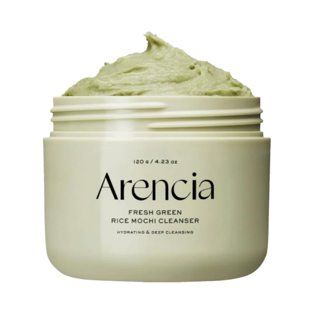 Arencia Fresh Green Rice Mochi Cleanser, open pot van 120 g