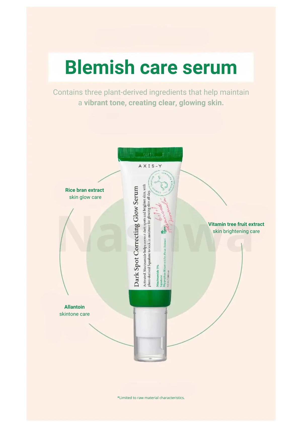 AXIS-Y Dark Spot Correcting Glow Serum met rijstzemel, vitamineboom-extract en allantoïne