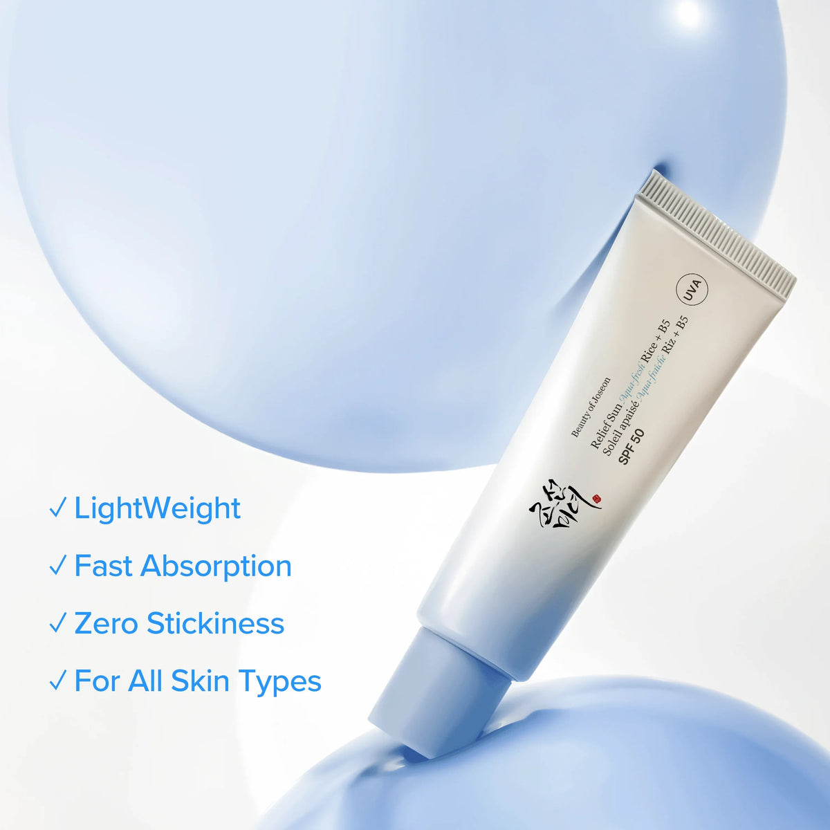 Beauty of Joseon Relief Sun Aqua-fresh, licht, trekt snel in en plakt niet, voor alle huidtypes