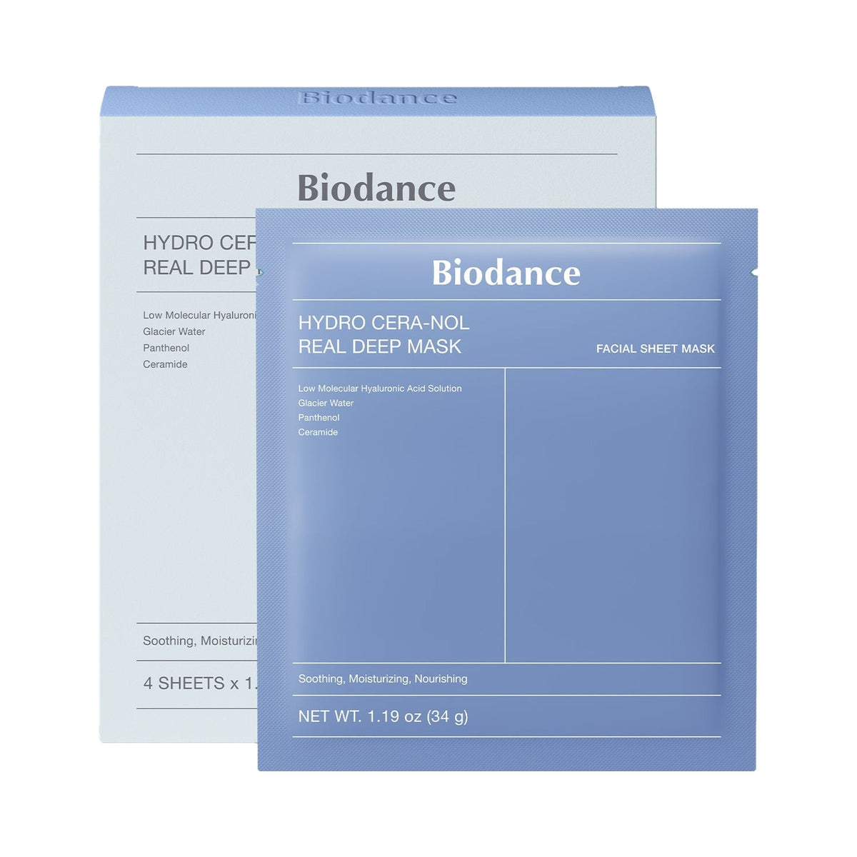 Biodance Hydro Cera-nol Real Deep Mask, sachet voor de doos, je koopt 1 masker van 34 g