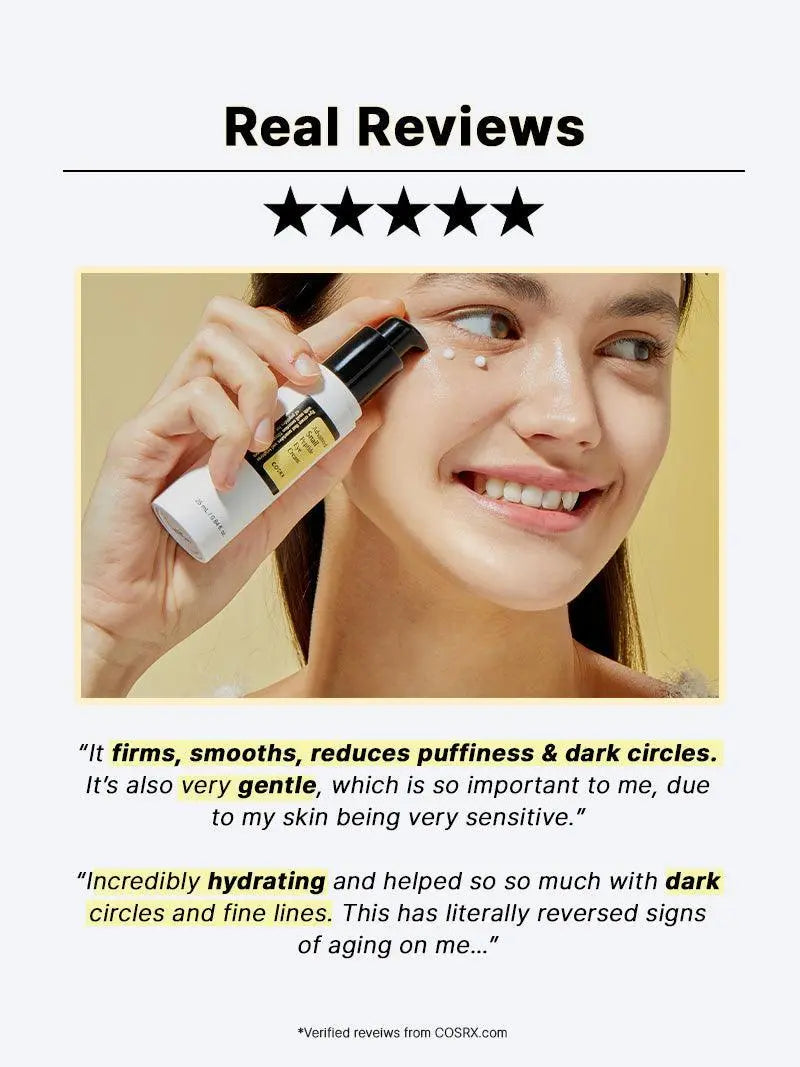 COSRX Advanced Snail Peptide Eye Cream, reviews: steviger, minder wallen en donkere kringen