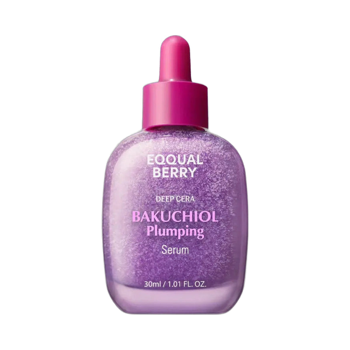 EQQUALBERRY Bakuchiol Plumping Serum, paars flesje van 30 ml met pipet