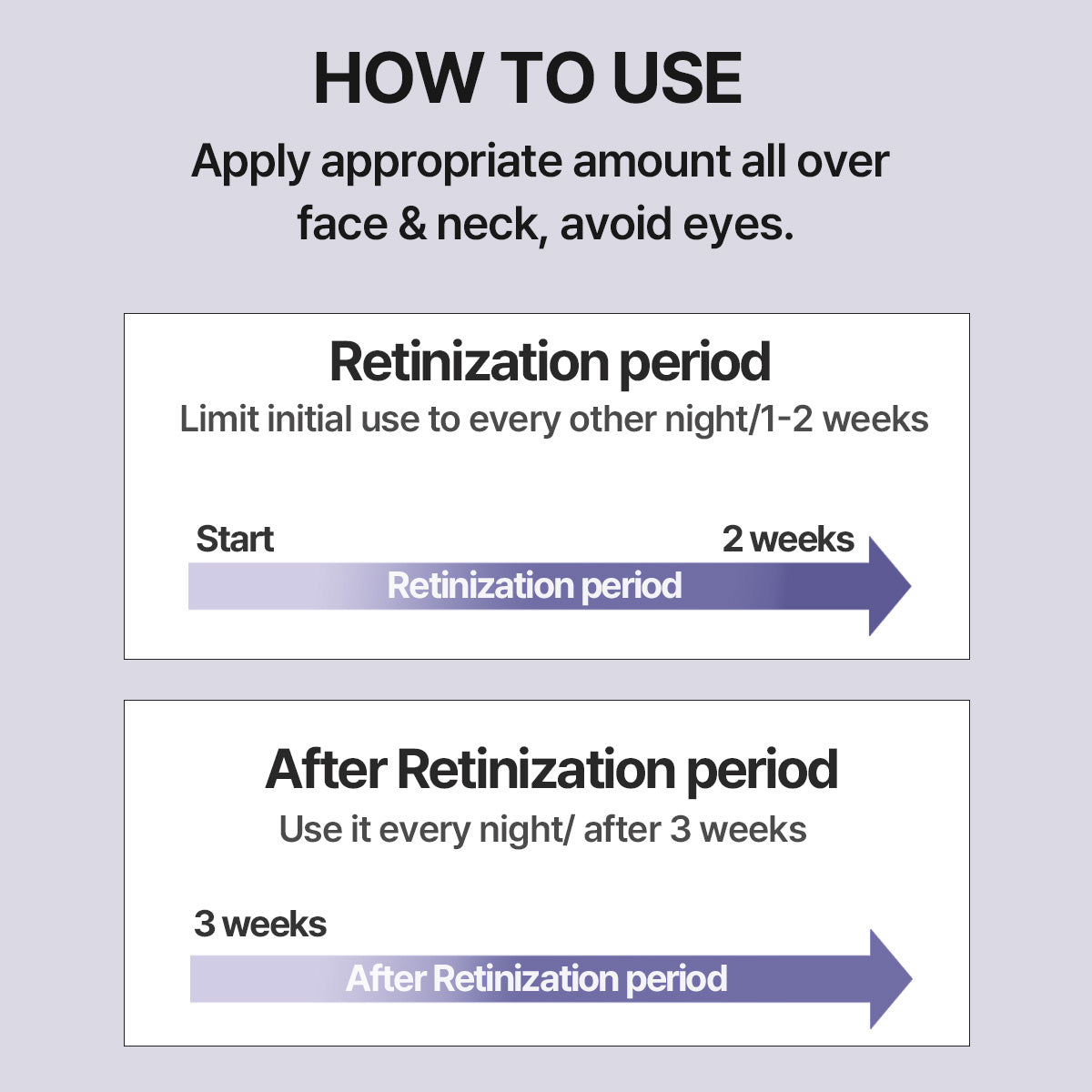Gebruiksschema heimish RX Retinol Bakuchiol Booster Oil: eerste 2 weken om de avond, vanaf week 3 elke avond
