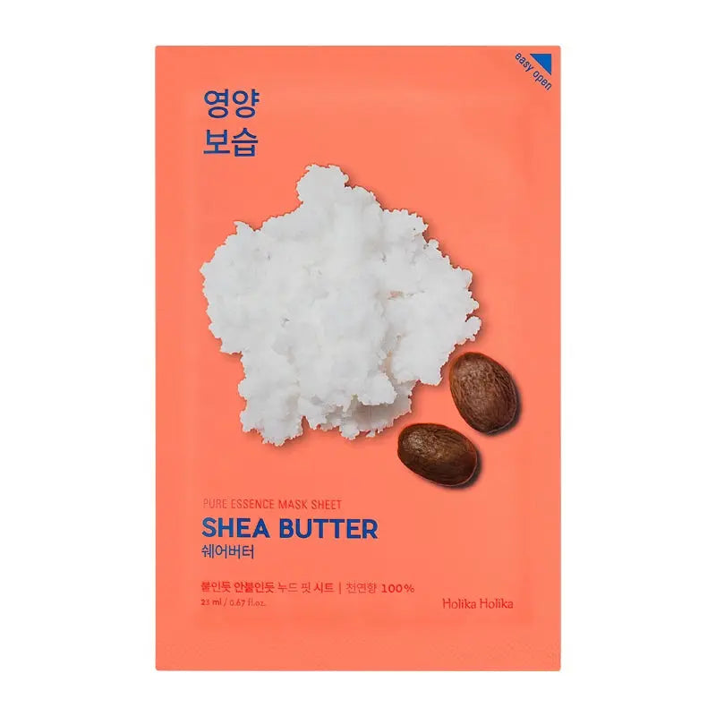 Holika Holika Pure Essence Mask Sheet Shea Butter, sheetmasker met sheaboter voor voeding en hydratatie