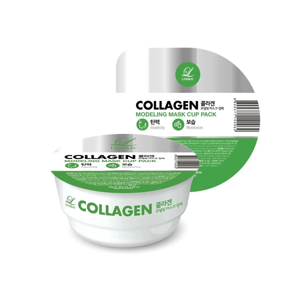 LINDSAY Modeling Mask Cup Pack Collagen 28 g, bakje met poeder voor een rubbermasker