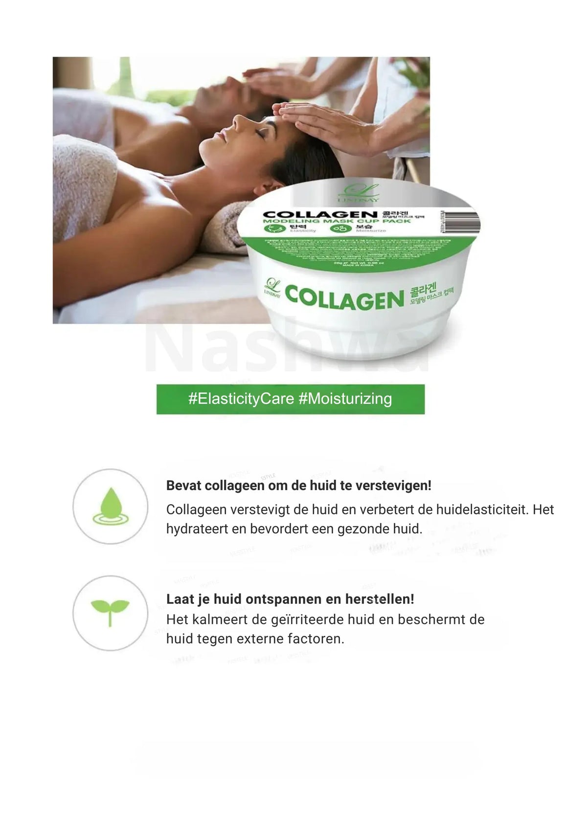 LINDSAY Modeling Mask Cup Pack Collagen met collageen voor een stevigere, gehydrateerde huid