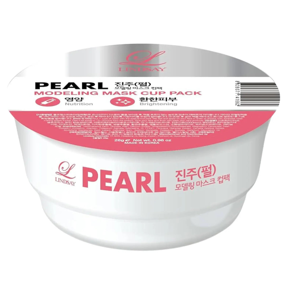 LINDSAY Modeling Mask Cup Pack Pearl 28 g, bakje met poeder voor een rubbermasker