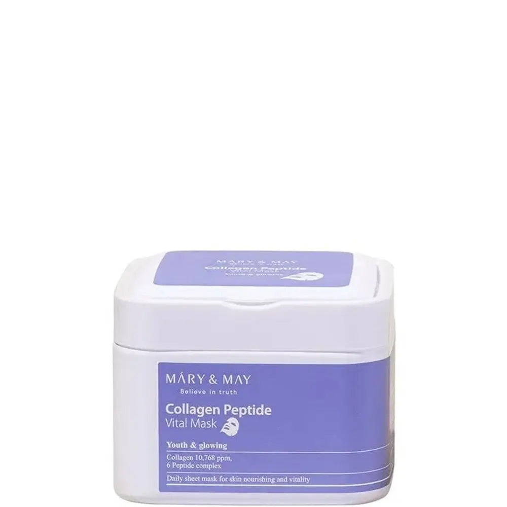 Mary & May Collagen Peptide Vital Mask, pot met 30 sheetmaskers